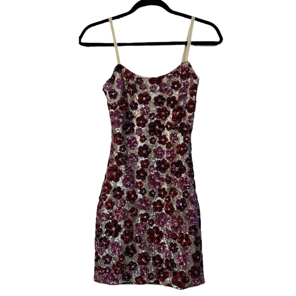 NWOT Katie J NYC Floral Sequin Dress - size XS - Picture 1 of 3
